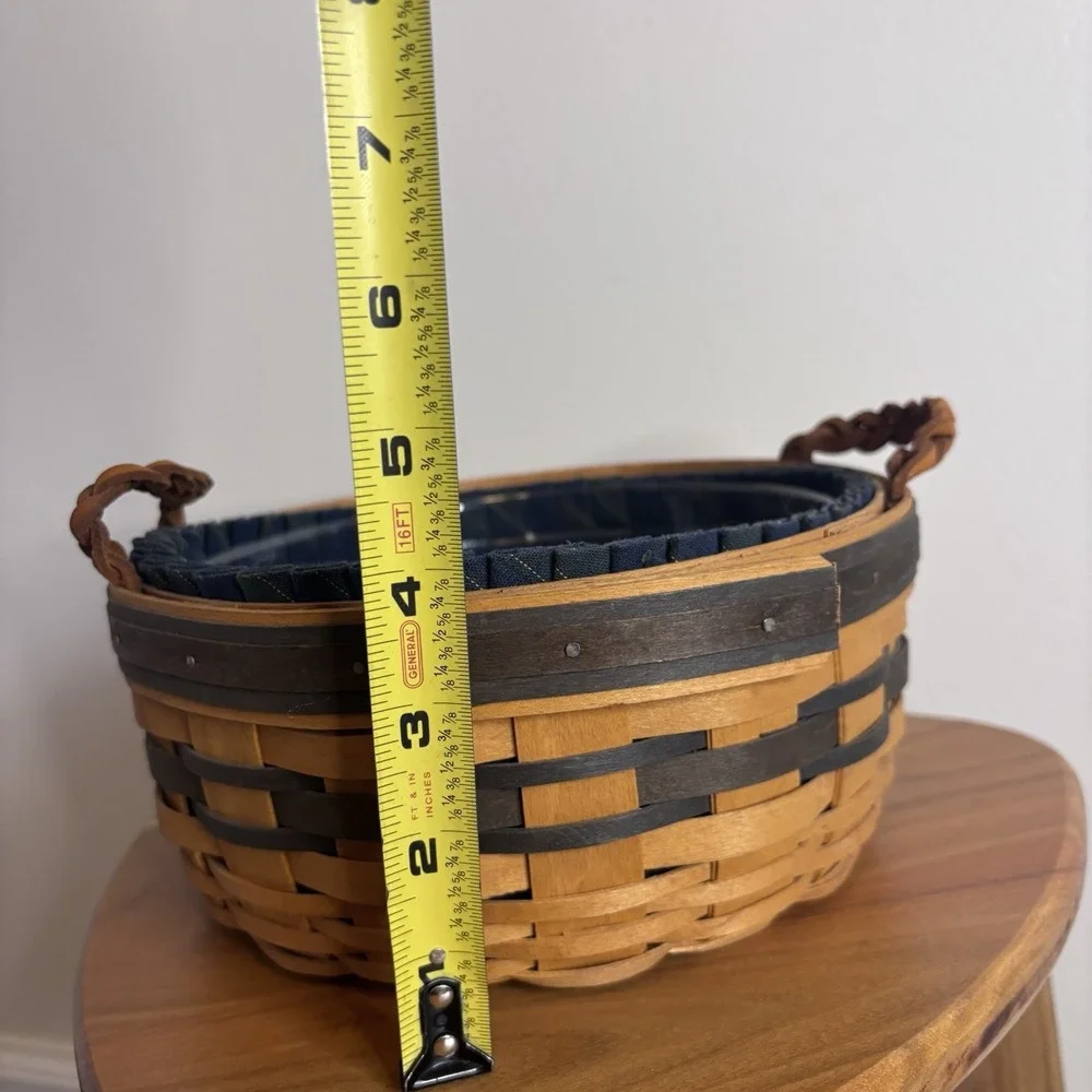 Longaberger Collectors Club 1998 Renewal Basket Set W/ Cloth Liner and Protector